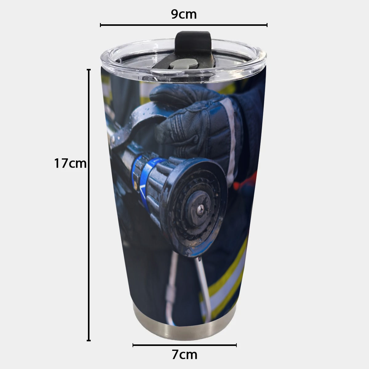 USA-FIRE-HoseInHand | Personalized 20oz Stainless Steel Tumbler