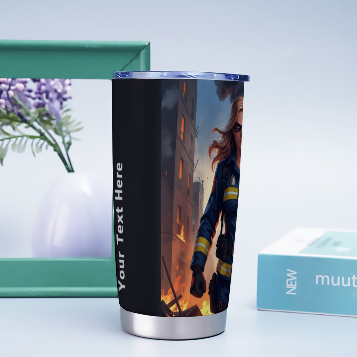 USA-FIRE-AnimeBlonde Personalized 20oz Stainless Steel Tumbler