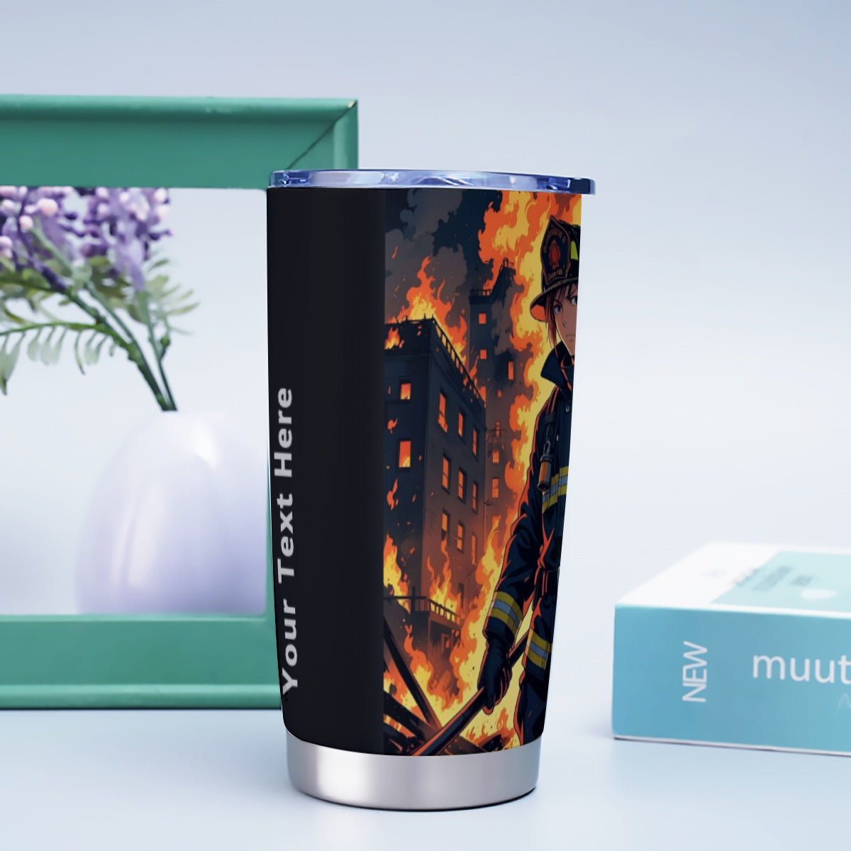 USA-FIRE-AnimeMan Personalized 20oz Stainless Steel Tumbler