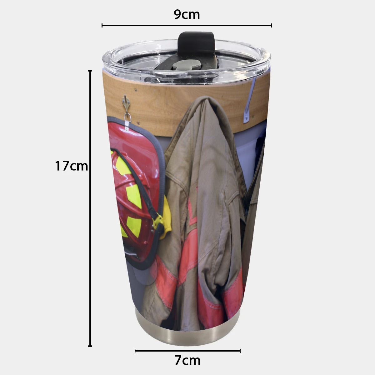 USA-USA-FIR-BunkerGear3 Personalized 20oz Stainless Steel Tumbler