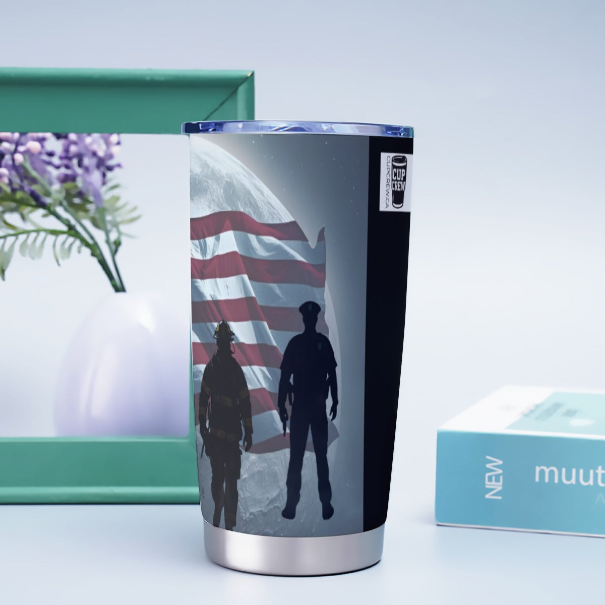 USA-US-FirstResponders Personalized 20oz Stainless Steel Tumbler