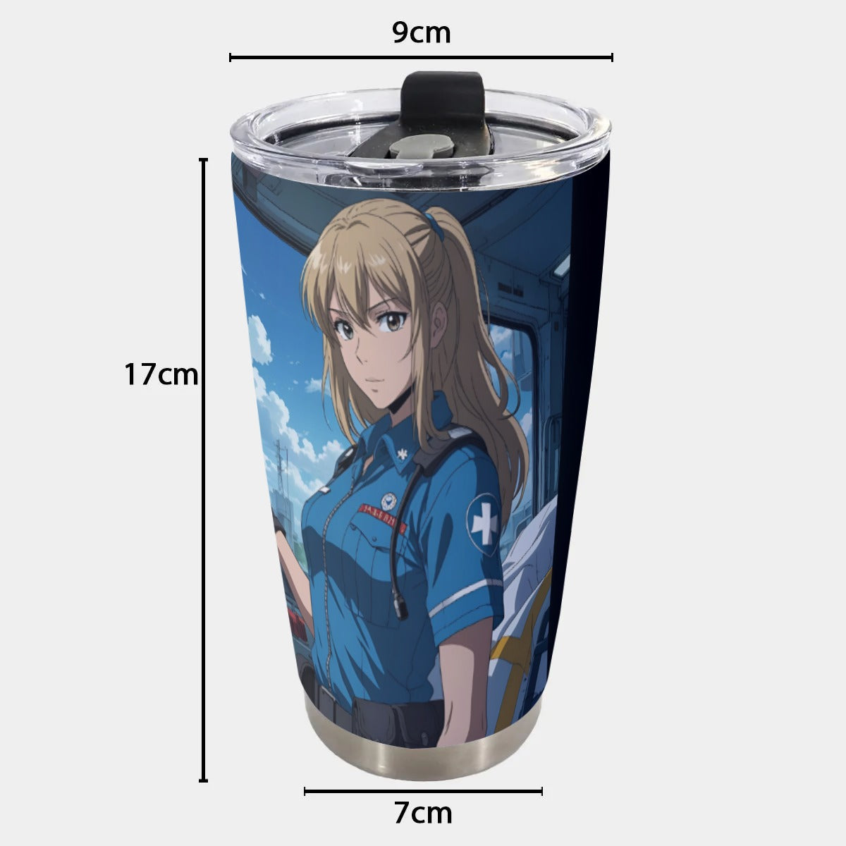 USA-EMS-BlondeWoman | Personalized 20oz Stainless Steel Tumbler