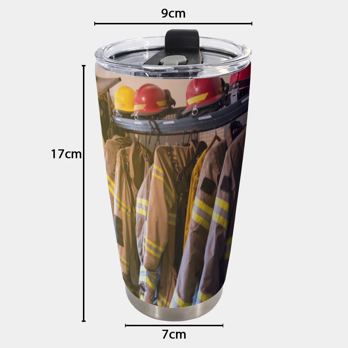 USA-FIRE-BunkerGear2 Personalized 20oz Stainless Steel Tumbler