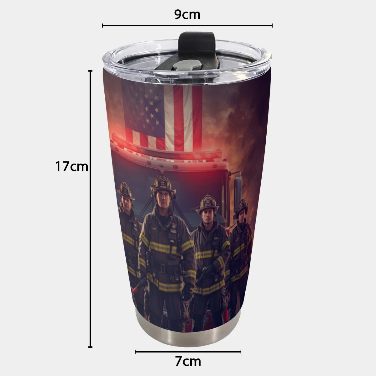 USA-FIRE-USFirefighters Personalized 20oz Stainless Steel Tumbler