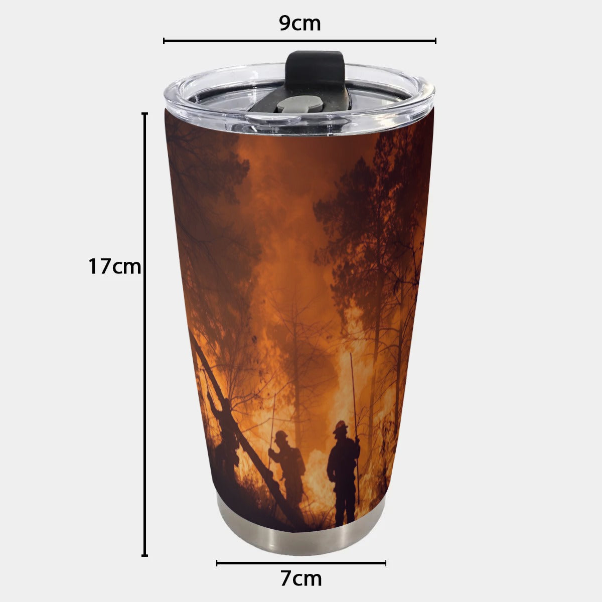 USA-FIRE-ForestFire Personalized 20oz Stainless Steel Tumbler