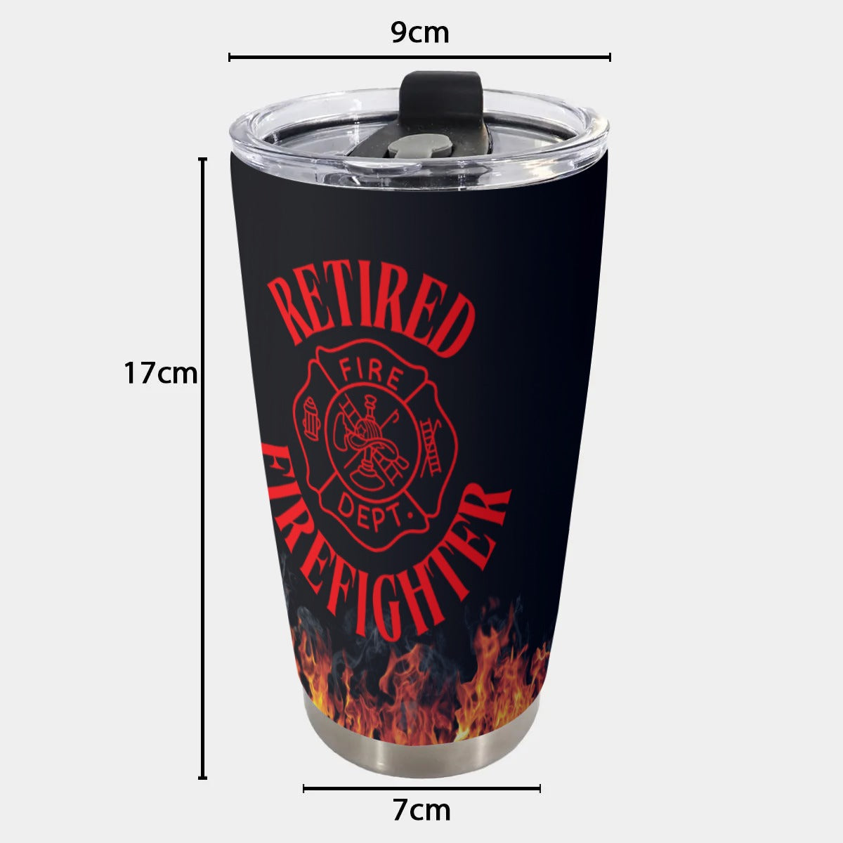 USA-FIRE-Retired Firefighter | Personalized 20oz Stainless Steel Tumbler