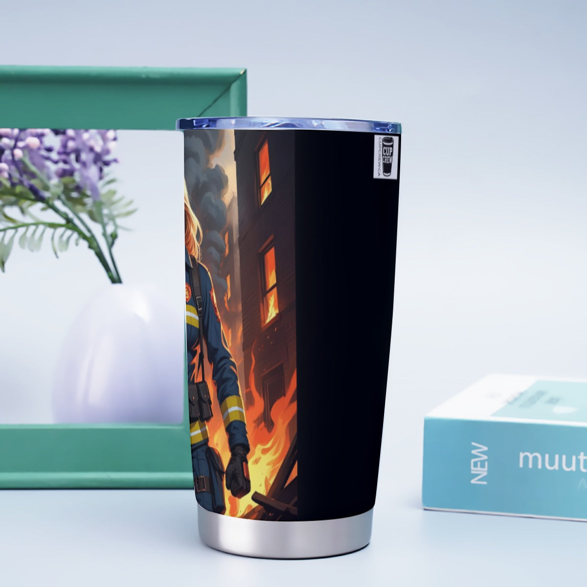 USA-FIRE-AnimeBlonde Personalized 20oz Stainless Steel Tumbler