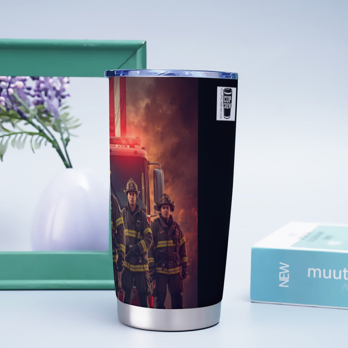 USA-FIRE-USFirefighters Personalized 20oz Stainless Steel Tumbler
