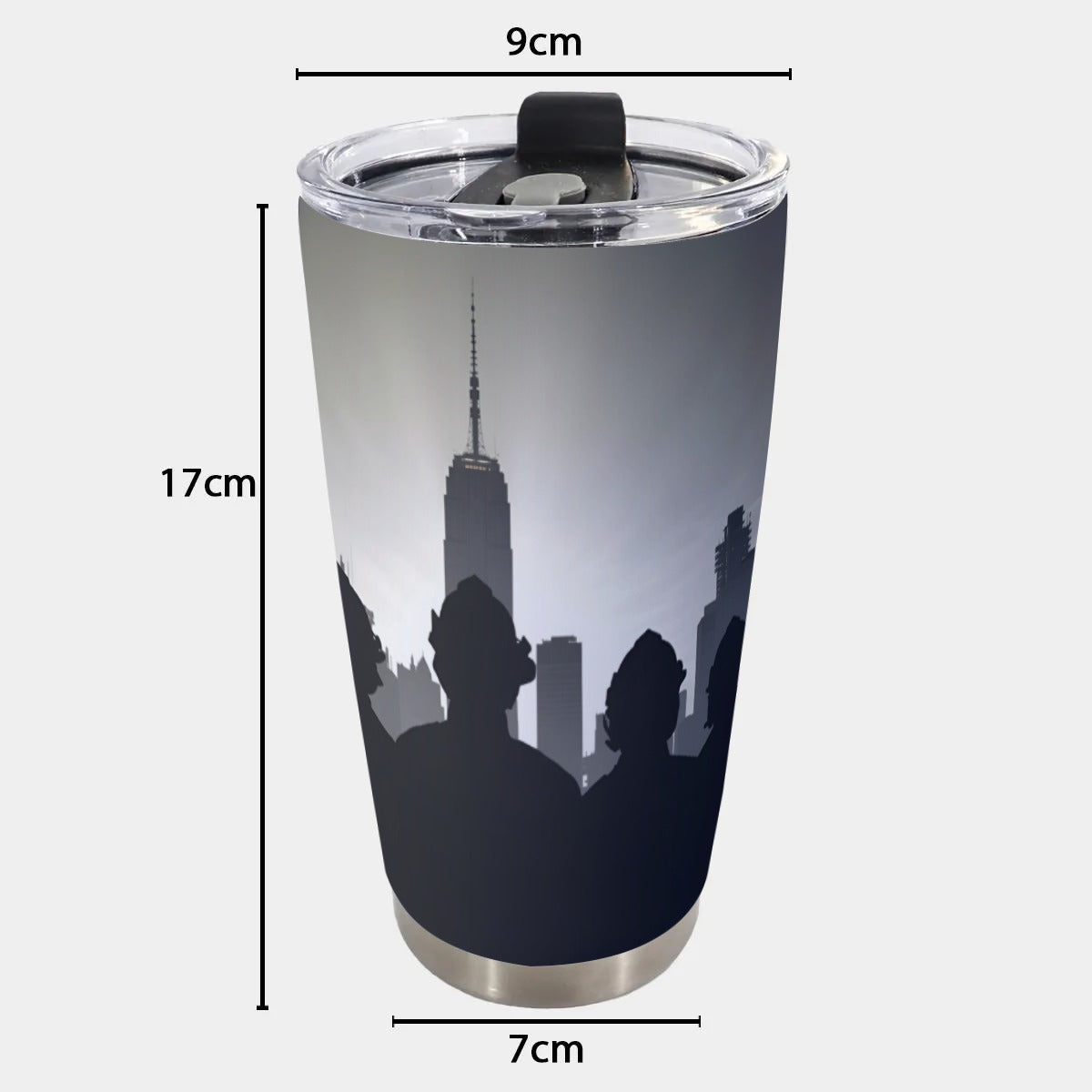 USA-FIRE-USSkyline Personalized 20oz Stainless Steel Tumbler