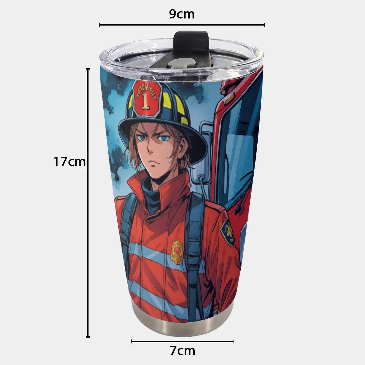 USA-FIRE-Anime Personalized 20oz Stainless Steel Tumbler