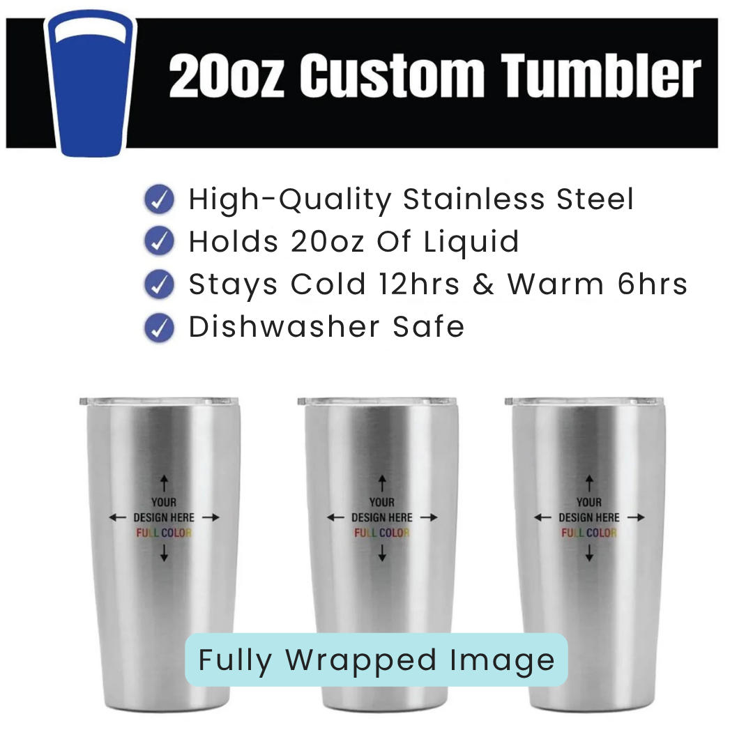 Custom 20OZ Tumbler With Sliding Lid For The USA