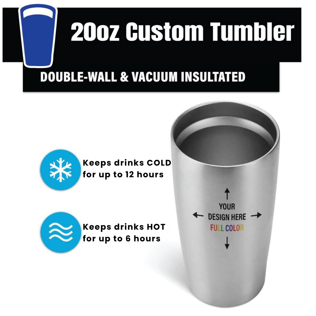 Custom 20OZ Tumbler With Sliding Lid For The USA