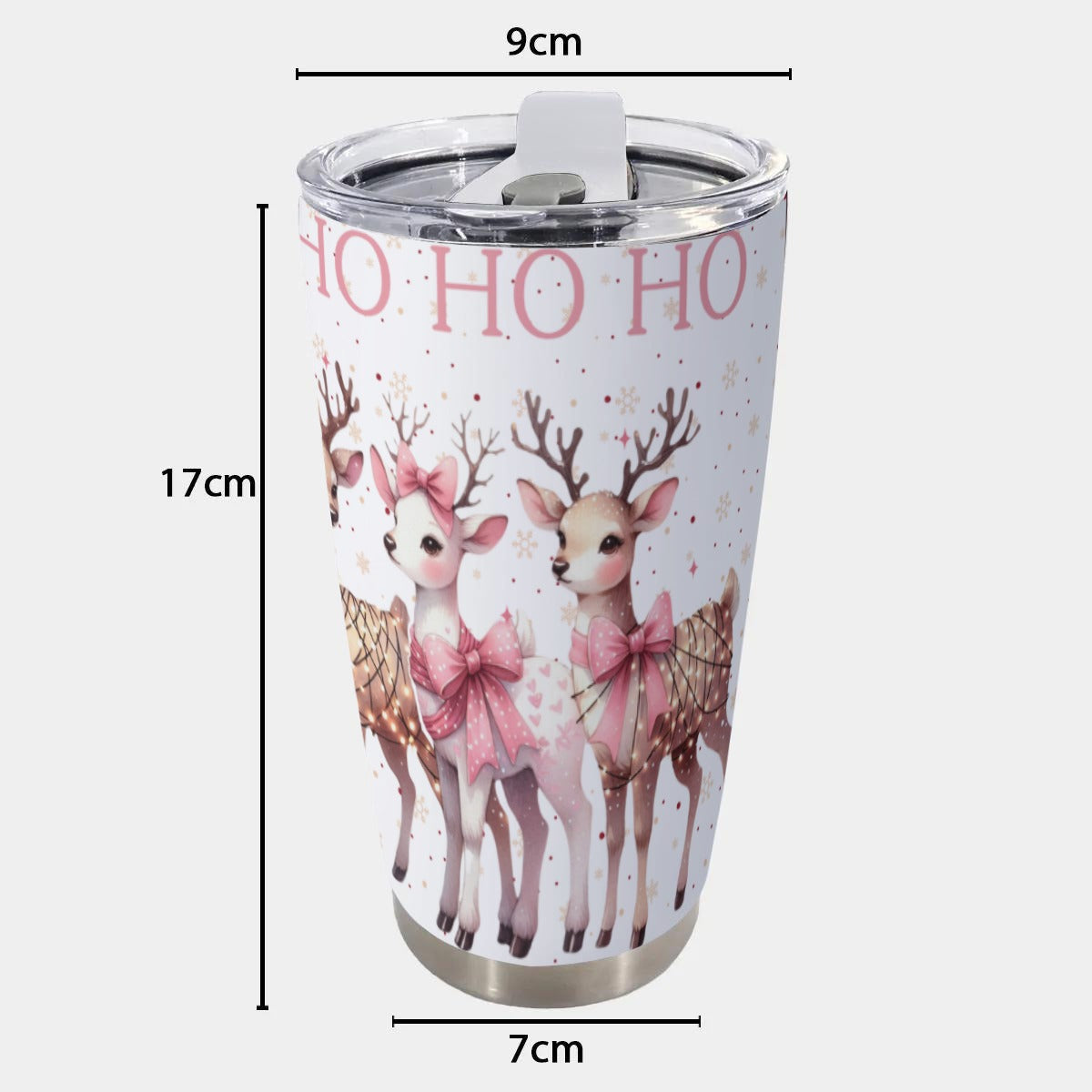 X-Reindeer-INT - Stainless Steel Mug - Personalized 20oz Insulated Travel Cup With Spill Proof Lid
