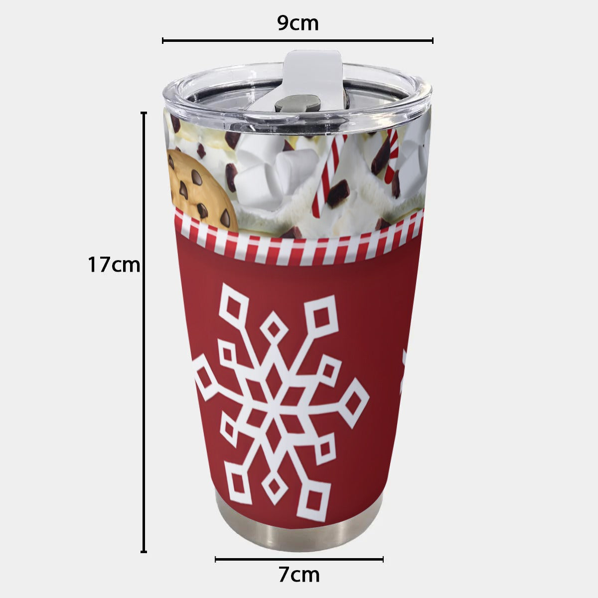 X-Cookie-INT - Stainless Steel Mug - Personalized 20oz Insulated Travel Cup With Spill Proof Lid