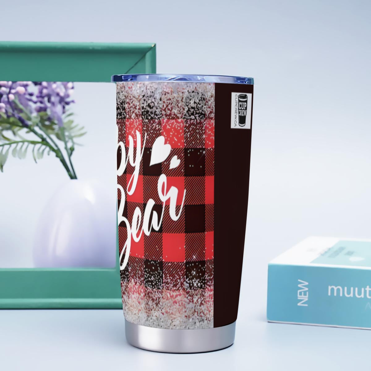 X-BabyBear-INT - Stainless Steel Mug - Personalized 20oz Insulated Travel Cup With Spill Proof Lid