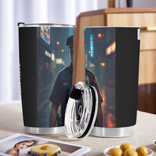 USA-POL-MaleOfficer Personalized 20oz Stainless Steel Tumbler
