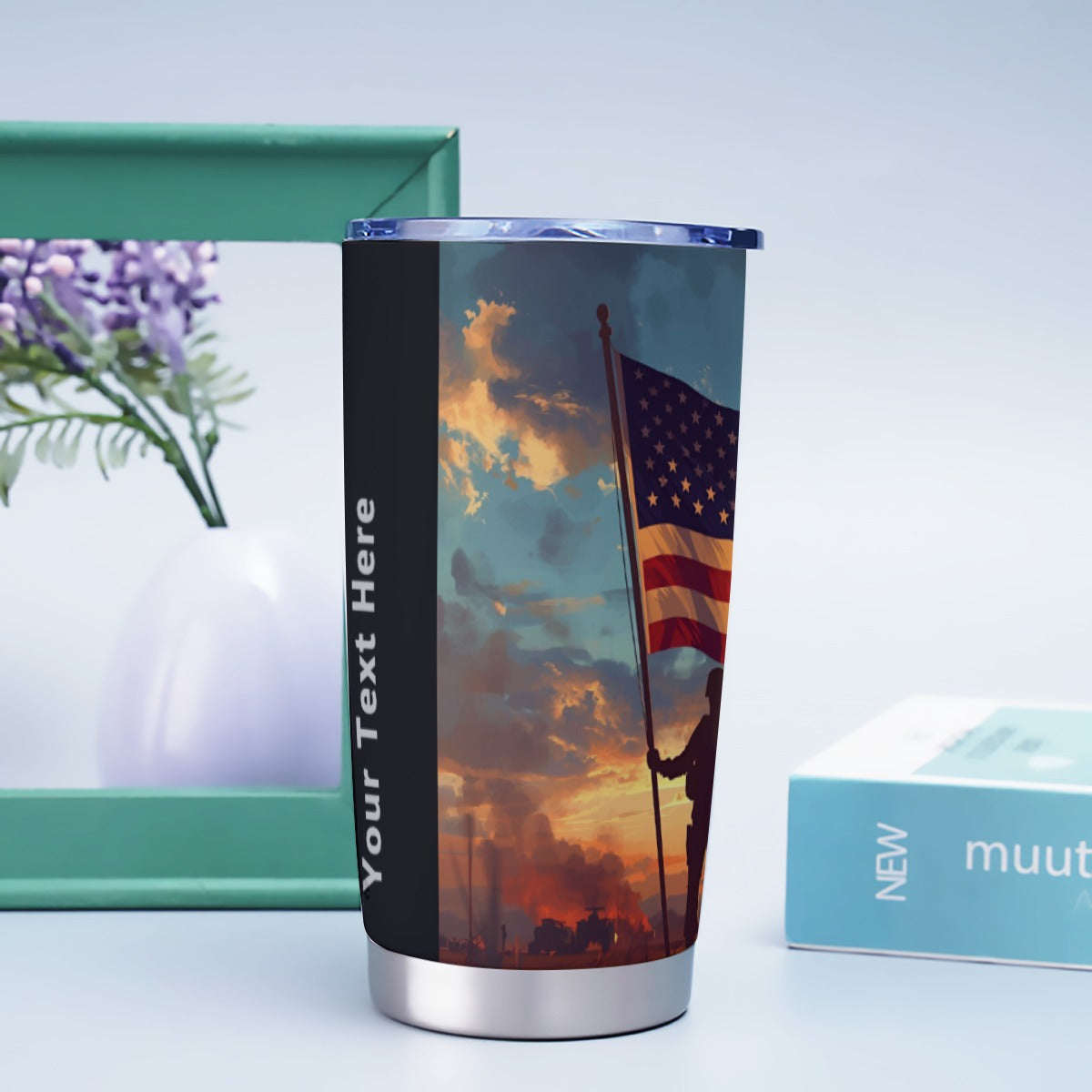USA-MIL-USSilouette Personalized 20oz Stainless Steel Tumbler