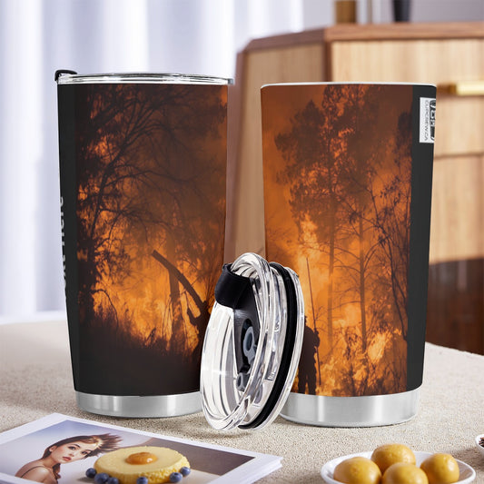USA-FIRE-ForestFire Personalized 20oz Stainless Steel Tumbler