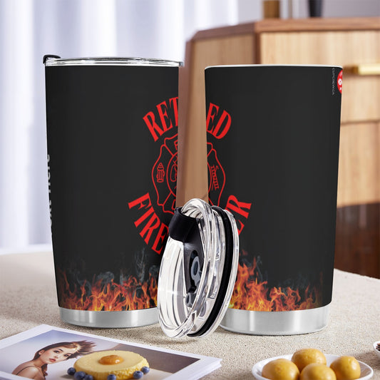 USA-FIRE-Retired Firefighter | Personalized 20oz Stainless Steel Tumbler