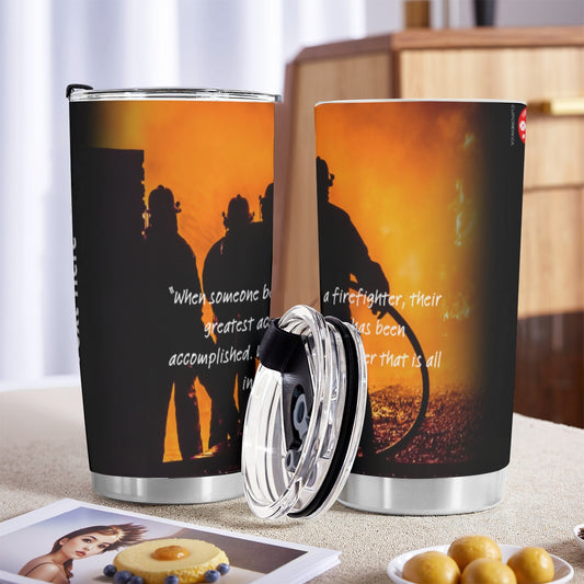 USA-FIRE-LineOfDutyQuote | Personalized 20oz Stainless Steel Tumbler