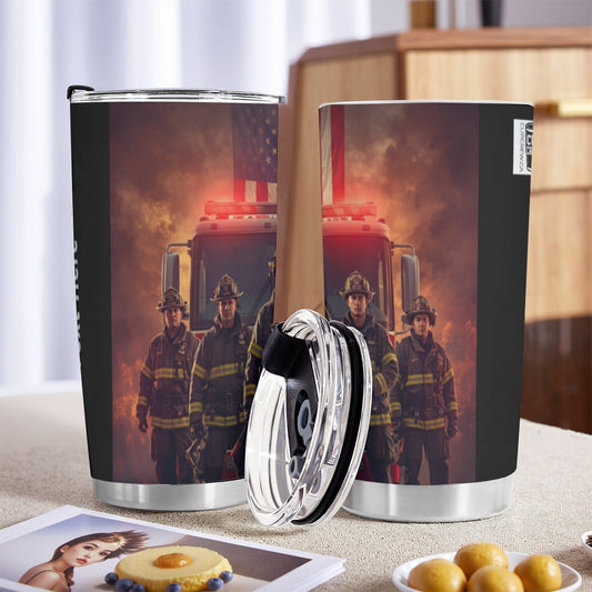 USA-FIRE-USFirefighters Personalized 20oz Stainless Steel Tumbler