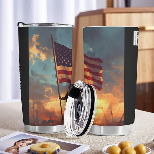 USA-MIL-USSilouette Personalized 20oz Stainless Steel Tumbler