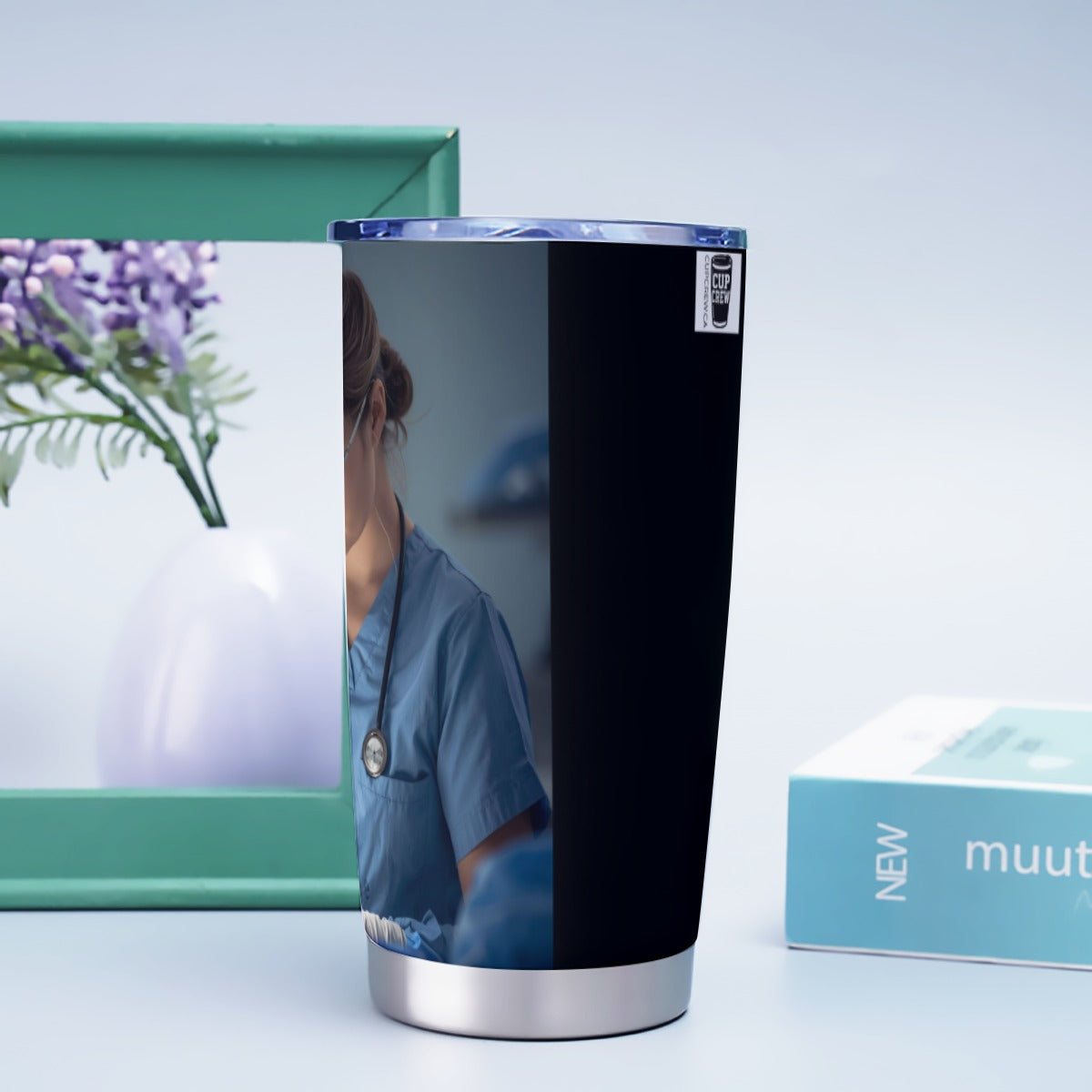 USA-NursePhotoReal Personalized 20oz Stainless Steel Tumbler