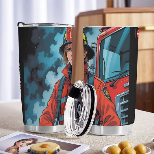 USA-FIRE-Anime Personalized 20oz Stainless Steel Tumbler