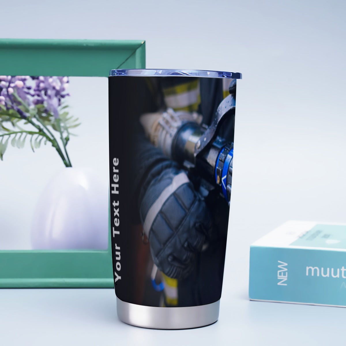 USA-FIRE-HoseInHand | Personalized 20oz Stainless Steel Tumbler