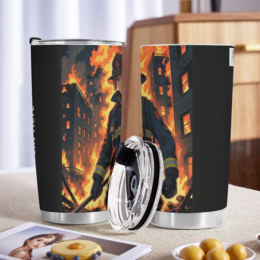USA-FIRE-AnimeMan Personalized 20oz Stainless Steel Tumbler