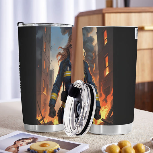 USA-FIRE-AnimeBlonde Personalized 20oz Stainless Steel Tumbler