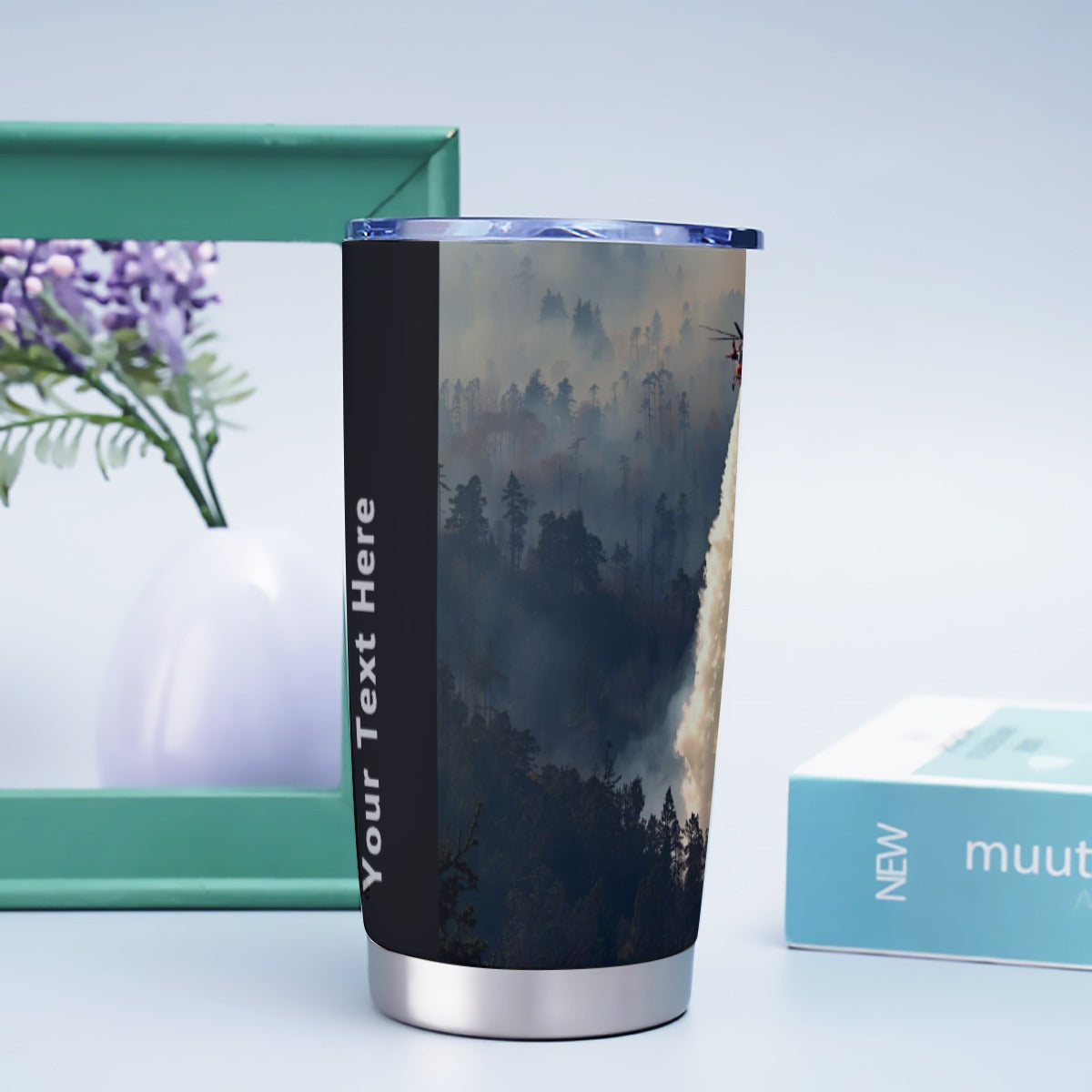 USA-FIRE-WaterDrop Personalized 20oz Stainless Steel Tumbler