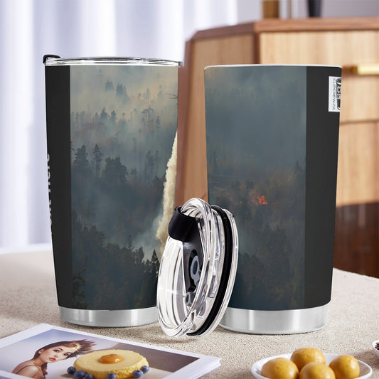 USA-FIRE-WaterDrop Personalized 20oz Stainless Steel Tumbler
