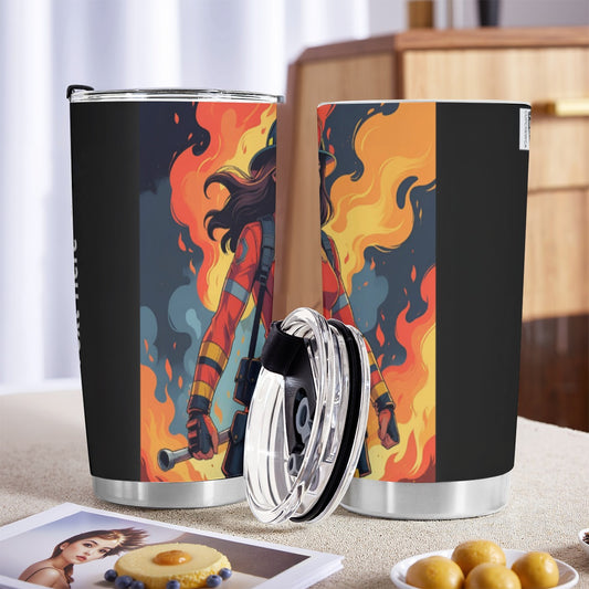 USA-FIRE-AnimeBrunette Personalized 20oz Stainless Steel Tumbler
