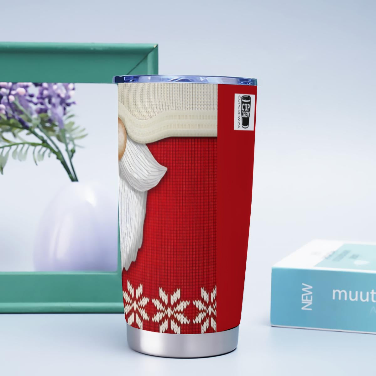 X-KnitSanta-INT - Stainless Steel Mug - Personalized 20oz Insulated Travel Cup With Spill Proof Lid