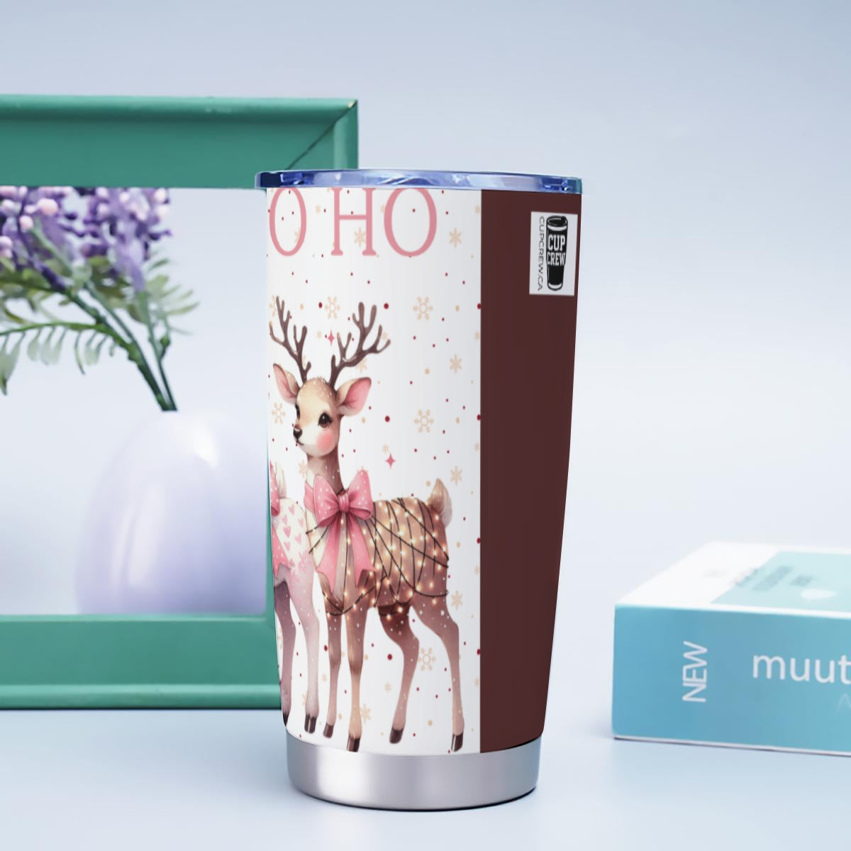 X-Reindeer-INT - Stainless Steel Mug - Personalized 20oz Insulated Travel Cup With Spill Proof Lid