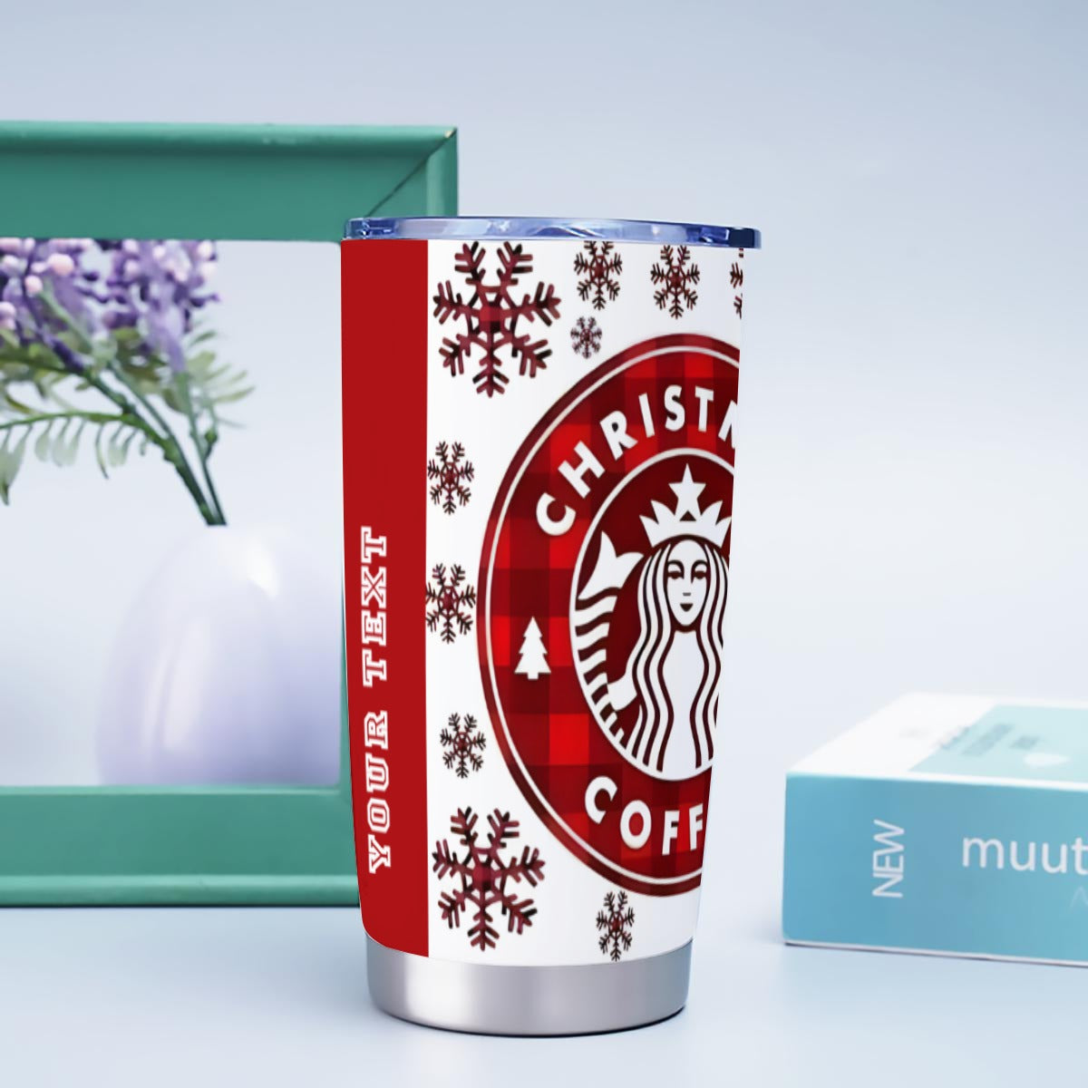 X-StarbucksTartan-INT - Stainless Steel Mug - Personalized 20oz Insulated Travel Cup With Spill Proof Lid