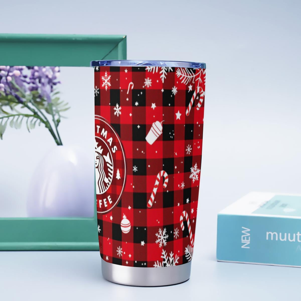 X-SBCoffee-INT - Stainless Steel Mug - Personalized 20oz Insulated Travel Cup With Spill Proof Lid