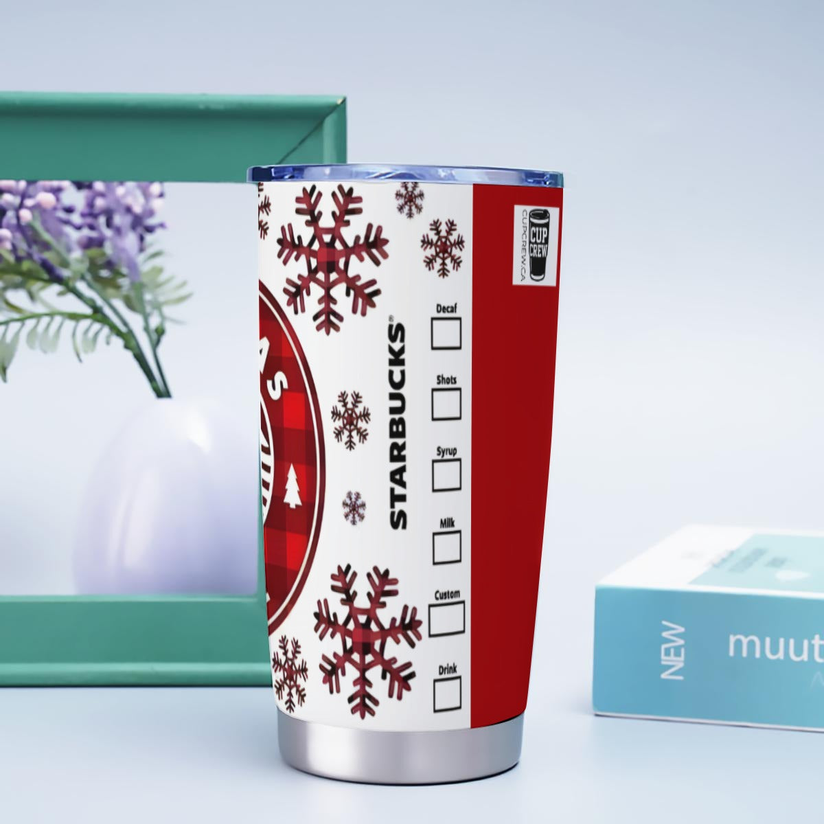 X-StarbucksTartan-INT - Stainless Steel Mug - Personalized 20oz Insulated Travel Cup With Spill Proof Lid