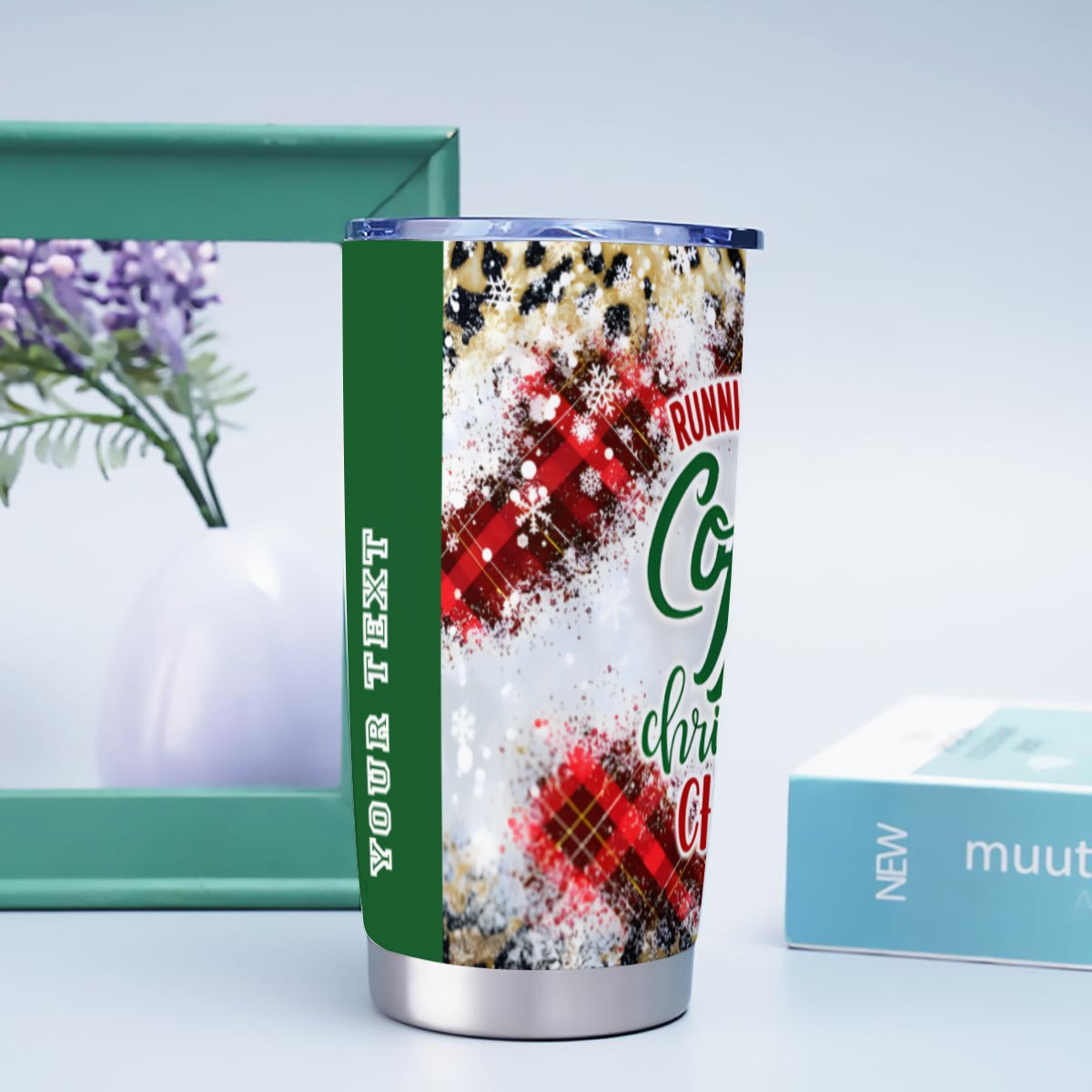 X-CoffeeCheer-INT - Stainless Steel Mug - Personalized 20oz Insulated Travel Cup With Spill Proof Lid