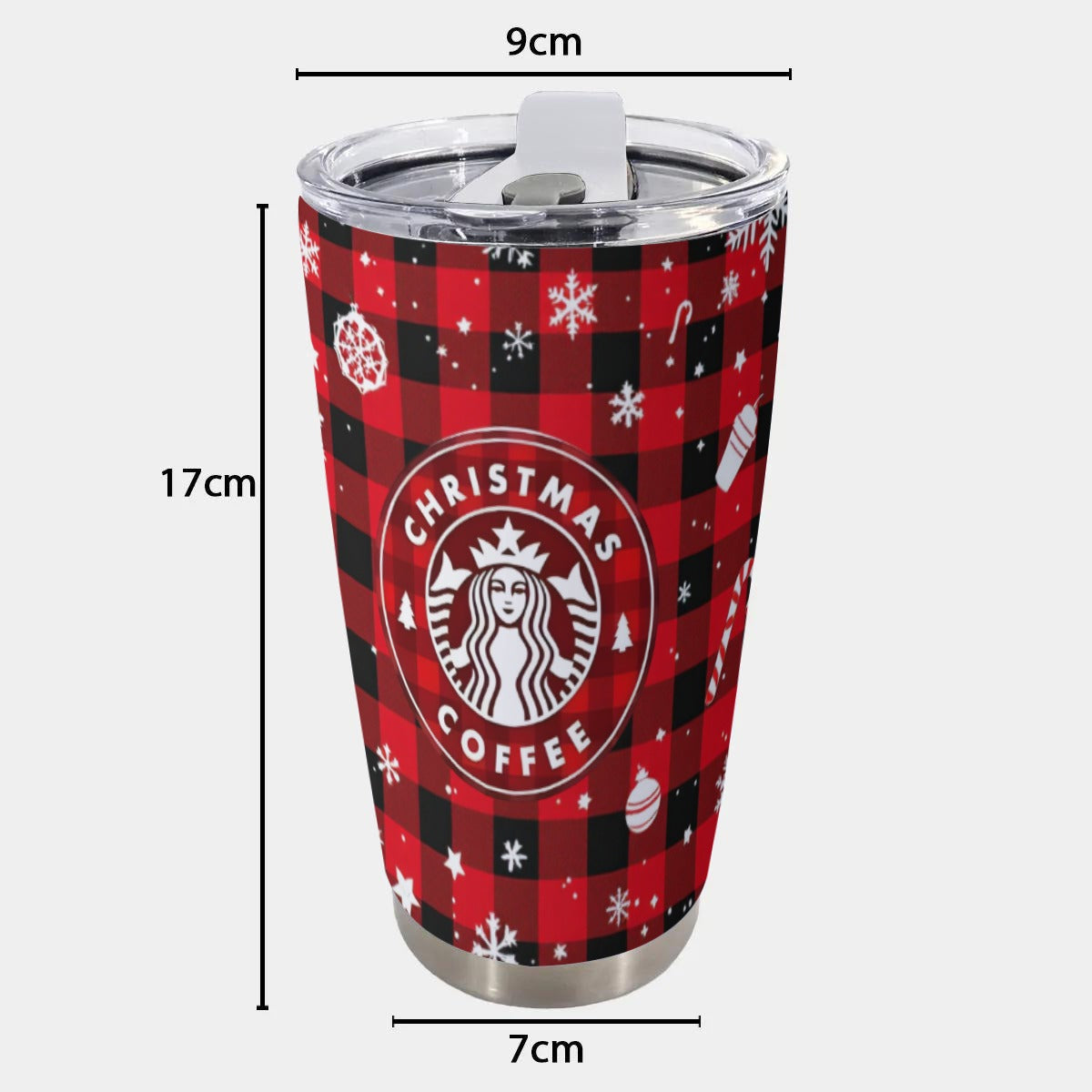 X-SBCoffee-INT - Stainless Steel Mug - Personalized 20oz Insulated Travel Cup With Spill Proof Lid