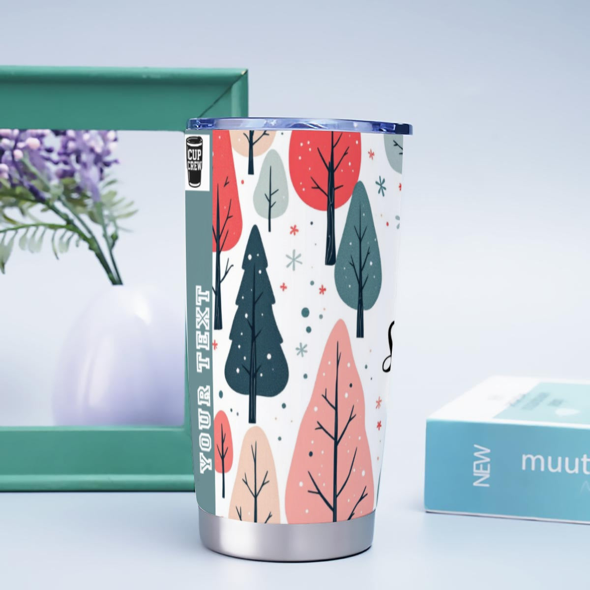 X-TreesSnow-INT - Stainless Steel Mug - Personalized 20oz Insulated Travel Cup With Spill Proof Lid