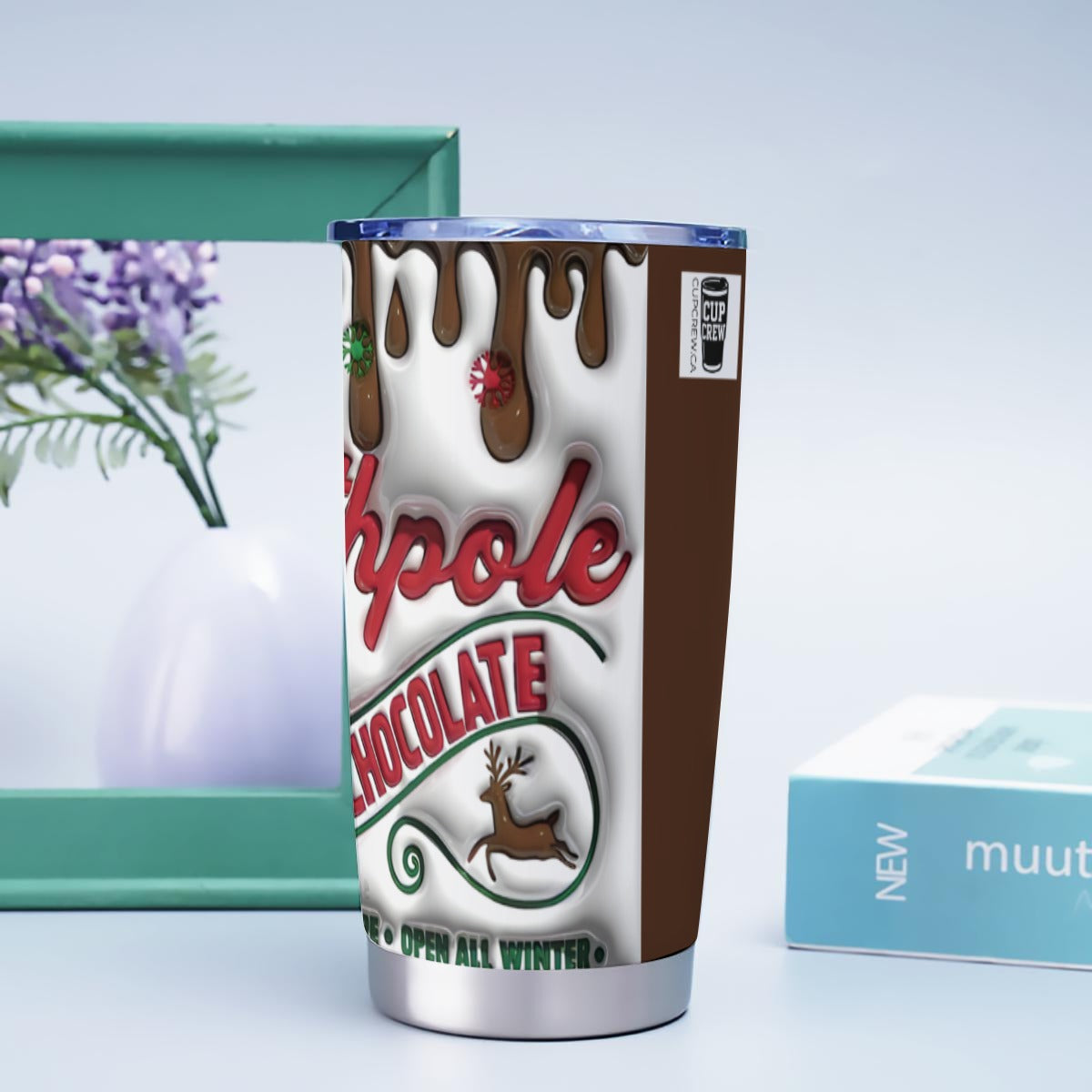 X-Northpole-INT - Stainless Steel Mug - Personalized 20oz Insulated Travel Cup With Spill Proof Lid