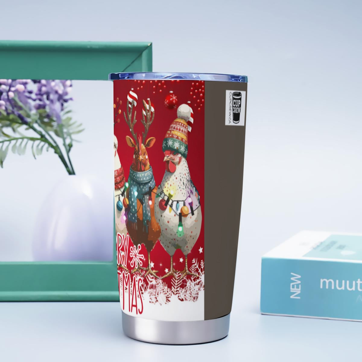 X-Chickens-INT - Stainless Steel Mug - Personalized 20oz Insulated Travel Cup With Spill Proof Lid