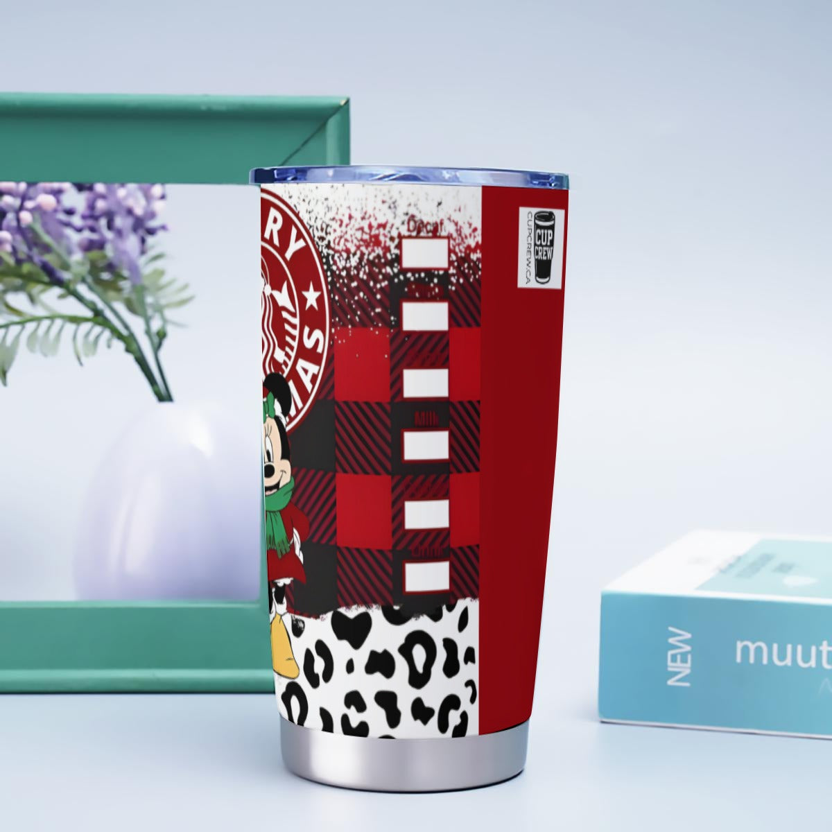 X-SBMickey-INT - Stainless Steel Mug - Personalized 20oz Insulated Travel Cup With Spill Proof Lid