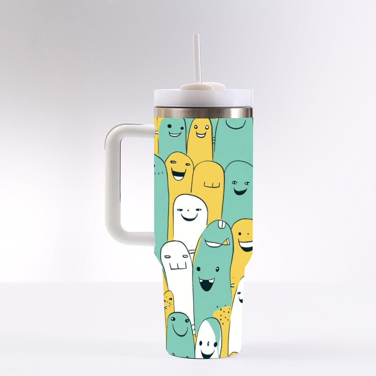 40 Oz Stainless Steel Tumbler - Leak Proof Cup With Straw & Double Wall Insulation