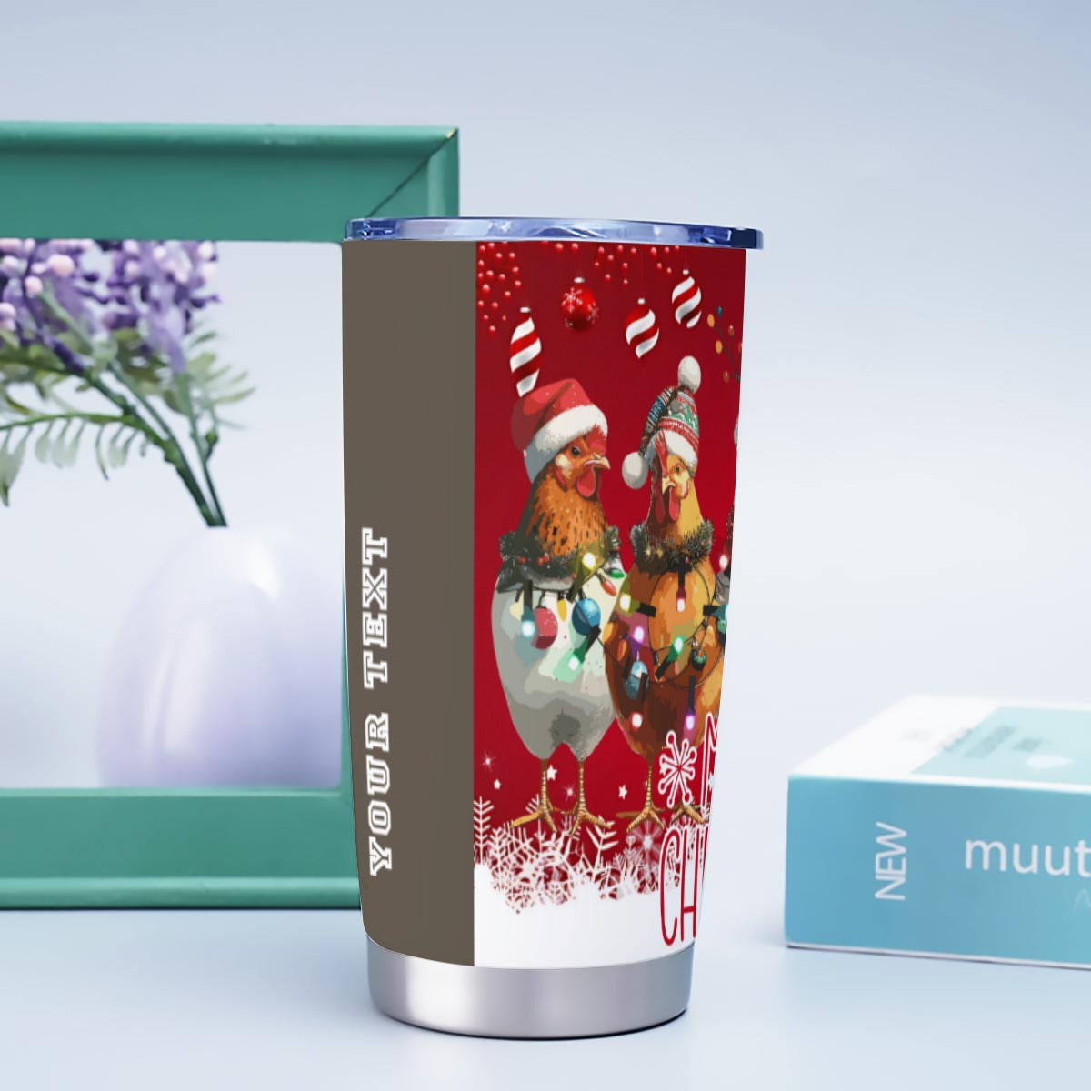 X-Chickens-INT - Stainless Steel Mug - Personalized 20oz Insulated Travel Cup With Spill Proof Lid