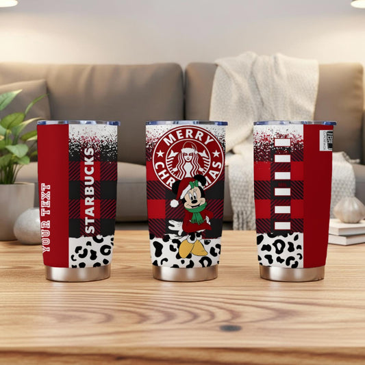 X-SBMickey-INT - Stainless Steel Mug - Personalized 20oz Insulated Travel Cup With Spill Proof Lid