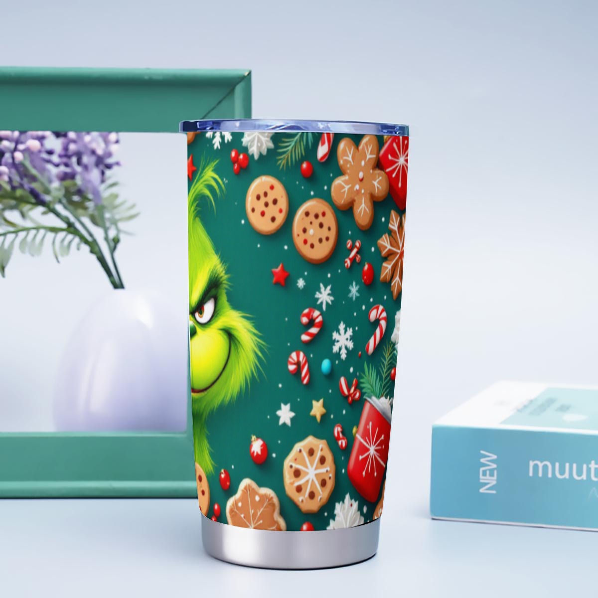 X-Grinch-INT - Stainless Steel Mug - Personalized 20oz Insulated Travel Cup With Spill Proof Lid