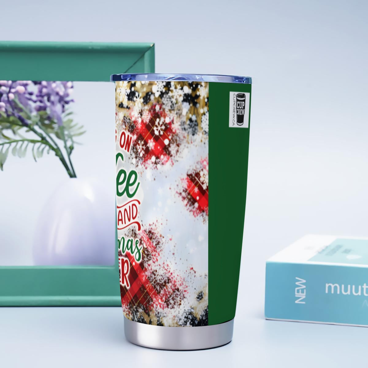 X-CoffeeCheer-INT - Stainless Steel Mug - Personalized 20oz Insulated Travel Cup With Spill Proof Lid